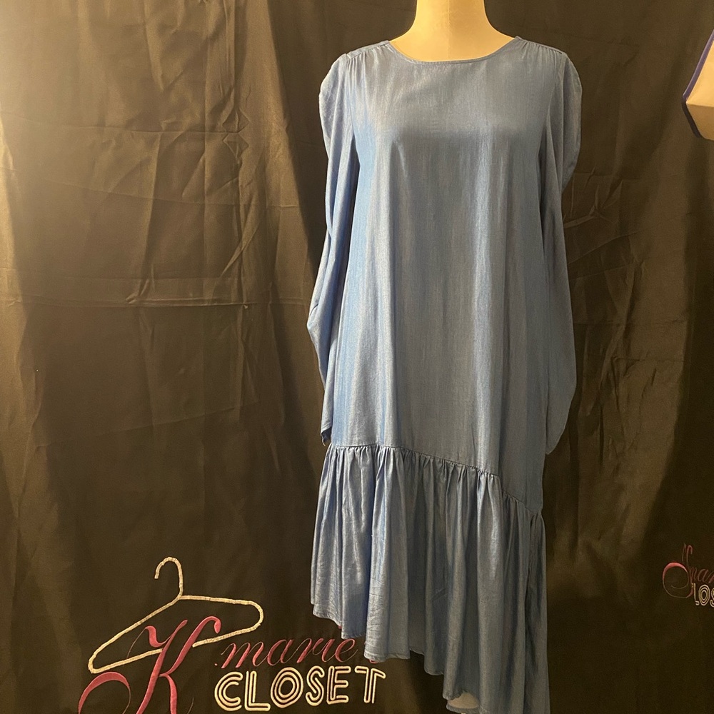 Asymmetrical Denim Dress from Zara